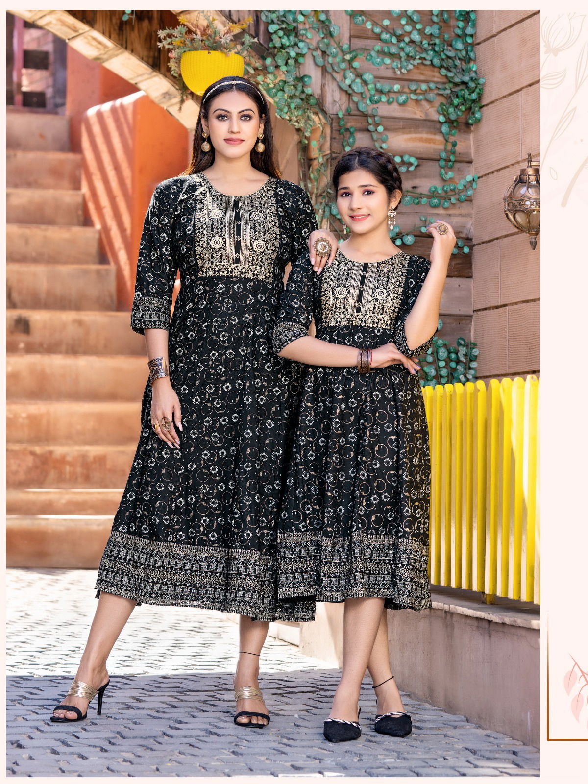 Me And Mom Vol 2 By Banwery Mother Daughter Printed Kurtis Catalog